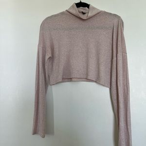 💗 Forever 21 Pink Knit Turtleneck Crop Sweater